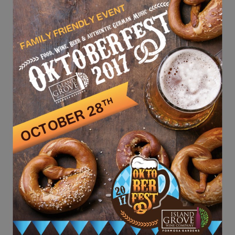 FormosaWinery's tweet photo. Will you be coming to our Oktoberfest next Saturday? Bring the whole family out for great German food, beer, wine, and music! https://t.co/klIuJouBMs