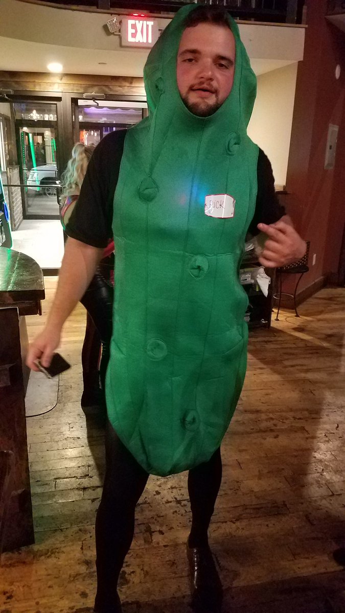 CaseyErhardt's tweet photo. I'm pickle Rick bi***!!!! #Crawloween #WestRun https://t.co/SZgXATNwe5