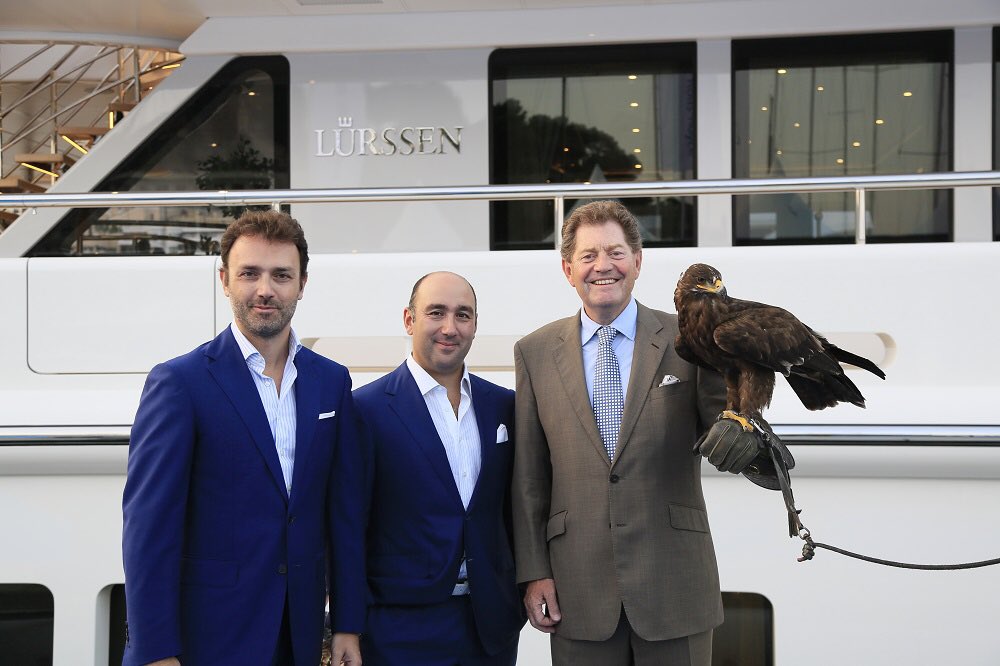 WinchDesign_WD's tweet photo. Andrew and Aino on board #WDExterior and #WDInterior designed Areti with @stefanoricci @lurssenyachts during @mys_monaco #everyinchiswinch https://t.co/BZu4RzAflT