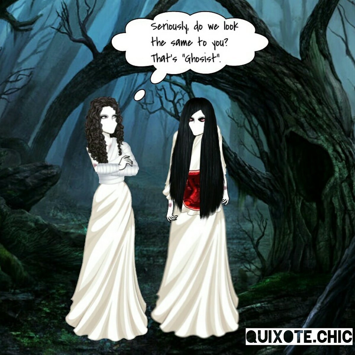 QuixoteChic's tweet photo. Some readers DM in IG that these "ghosts" look the same and is the same entity, causing them to be confused with the ending. 🤔 #episodeapp https://t.co/W28F9qe5Ih