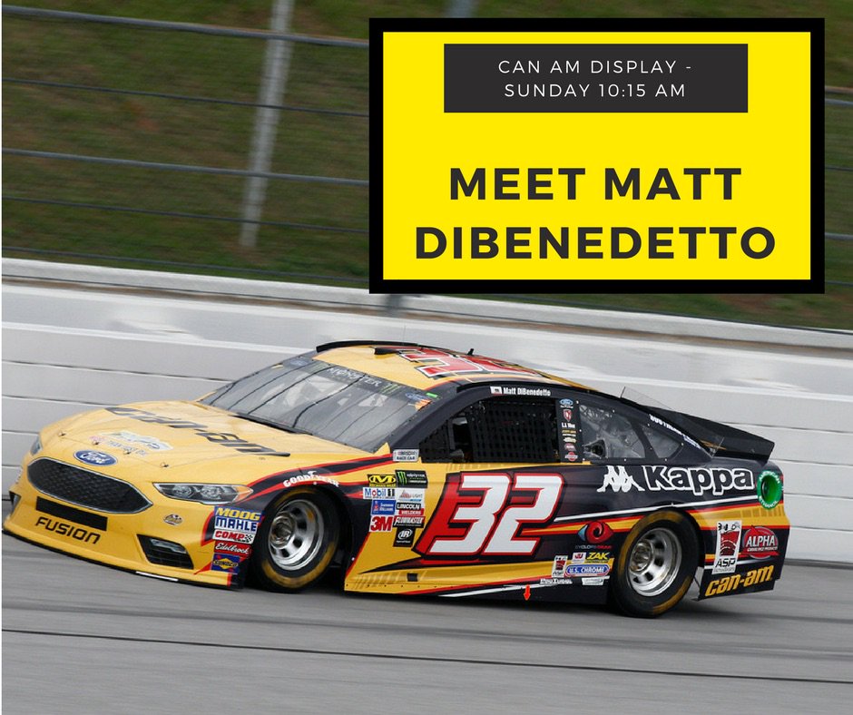 Go Fas Racing (@gofasracing32) on Twitter photo SUNDAY SUNDAY SUNDAY!
Meet <a href="/mattdracing/">Matt DiBenedetto</a> at the <a href="/kansasspeedway/">Kansas Speedway</a> <a href="/CanAm/">CanAm</a> display at 10:15am!
See you there! SUNDAY SUNDAY SUNDAY!
Meet <a href="/mattdracing/">Matt DiBenedetto</a> at the <a href="/kansasspeedway/">Kansas Speedway</a> <a href="/CanAm/">CanAm</a> display at 10:15am!
See you there!