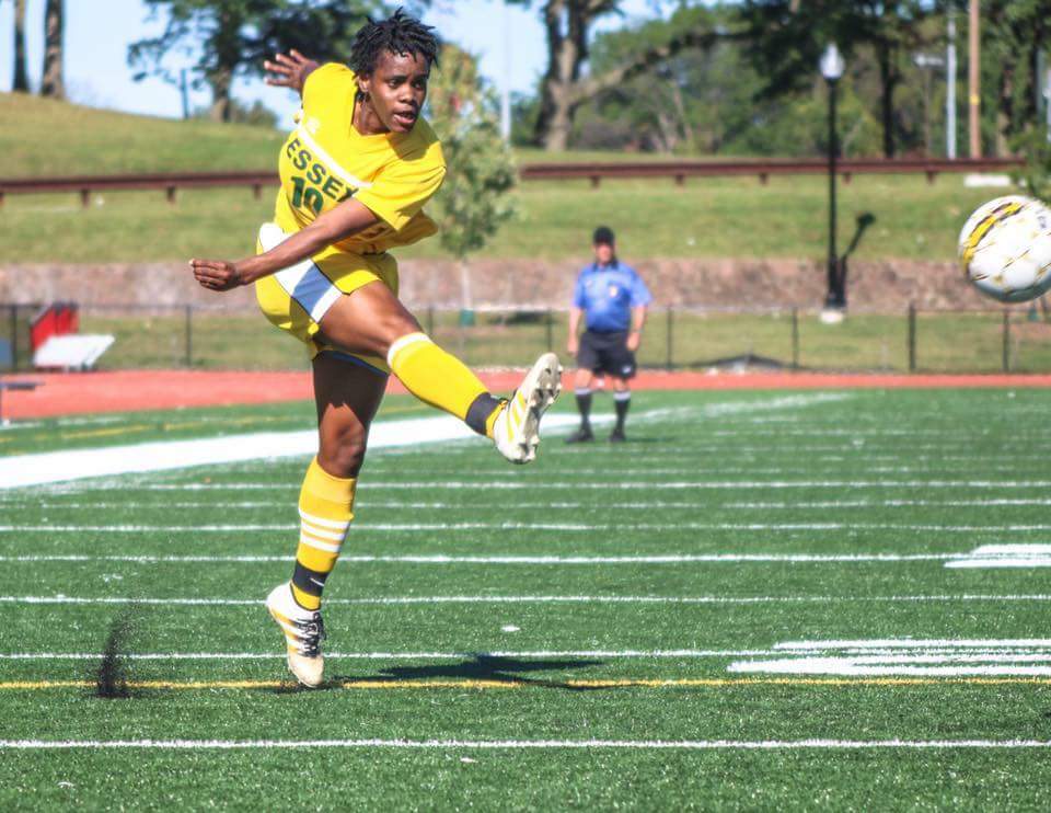 terryfinisterre's tweet image. Saint Lucia International Lyla Lionel scored a hat trick in a 3-0 playoff win for Essex County Wolverines women&apos;s soccer today. ⚽ 🇱🇨