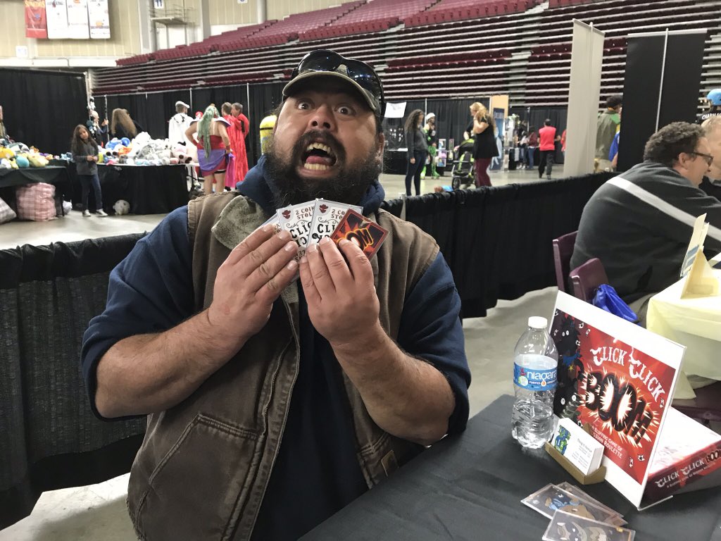 thing12games's tweet photo. Delirious with a massive gold total in #ClickClickBoom at @CentralCityC4 #CCCC17 https://t.co/mXMaQAkONM