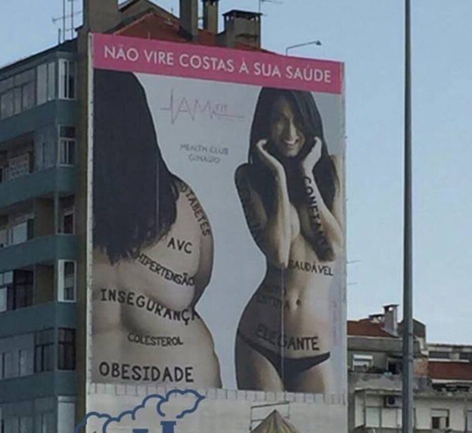 CAPlTU's tweet photo. quando vocês afirmarem que anorexia/bulimia é frescura lembrem que existe esse tipo de propaganda https://t.co/FNMppFzphH