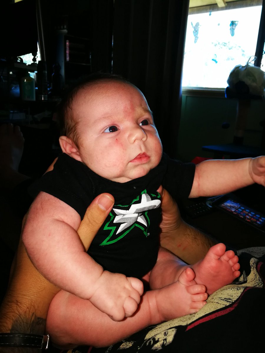 wendymhansen's tweet photo. #TJ during the 1st intermission of the @DallasStars game. #GoStars #AussieStarsFans https://t.co/vGM94qgtoy