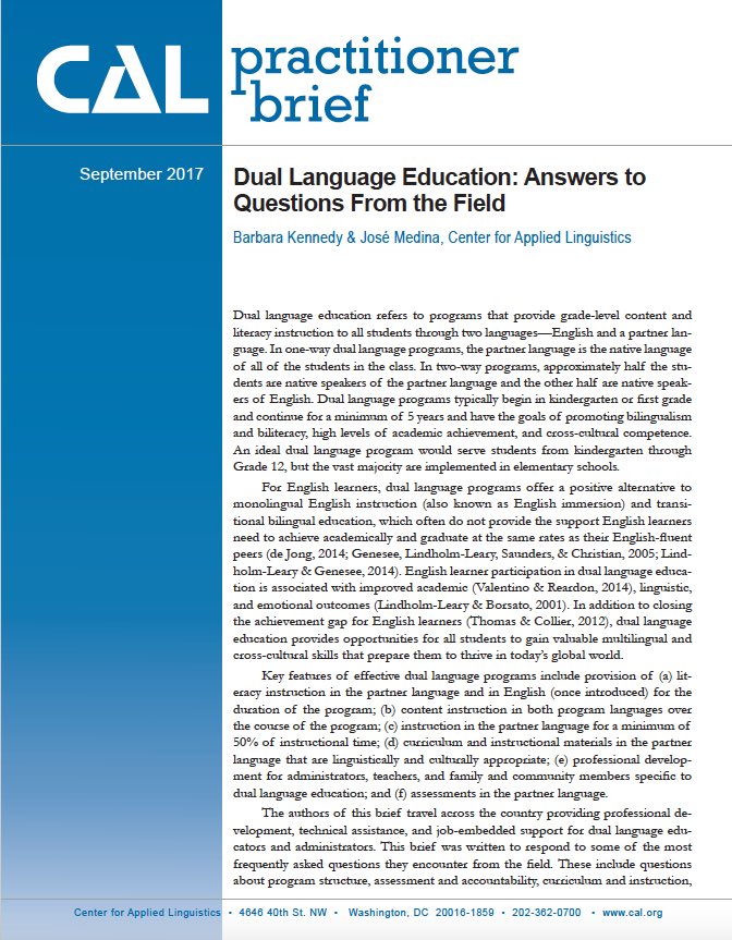 JoseMedinaJr89's tweet photo. Do you have questions about dual language? We have answers! I know one of the authors. 🤓 

https://t.co/ANQe07XsY6

#duallanguage https://t.co/awSx2KCw1q