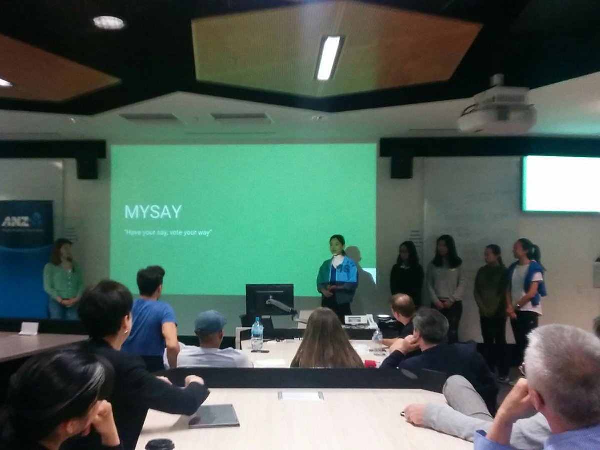 Ivan_Carlisle's tweet photo. Our other MGGS team with their MySay blockchain enabled voting DAPP #smartcitieshack #BCAssociationAU @mggs fantastic! https://t.co/kA0AK4hgZE
