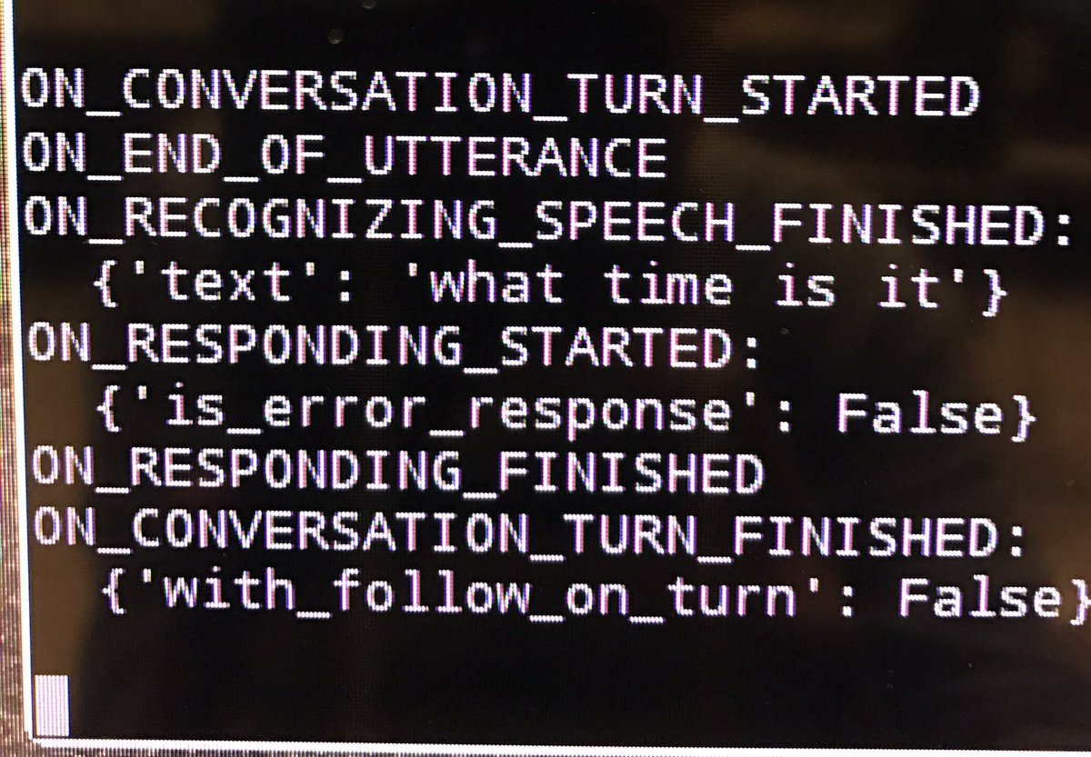 lewer's tweet image. Google Assistant running on a Raspberry Pi. Great tutorial. cc @iotproductdev