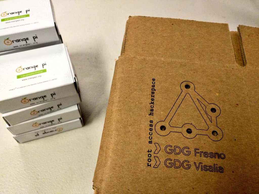 RootAccessCA's tweet photo. We're almost ready for our Hackerspace Track at #ValleyDevFest tomorrow! @gdgfresno https://t.co/AKnouu0oGI