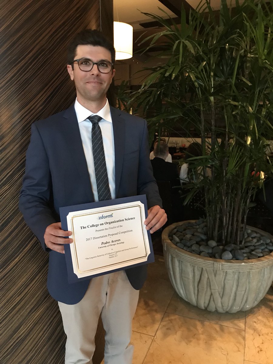 mabelabraham's tweet image. Congratulations to this year’s #informs2017 Dissertation Proposal winner, Pedro Aceves, and runner up, Evelyn Zhang!