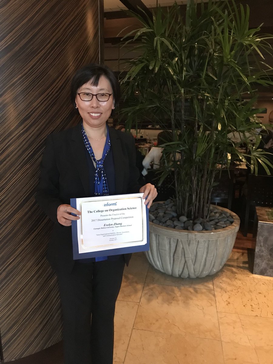 mabelabraham's tweet image. Congratulations to this year’s #informs2017 Dissertation Proposal winner, Pedro Aceves, and runner up, Evelyn Zhang!