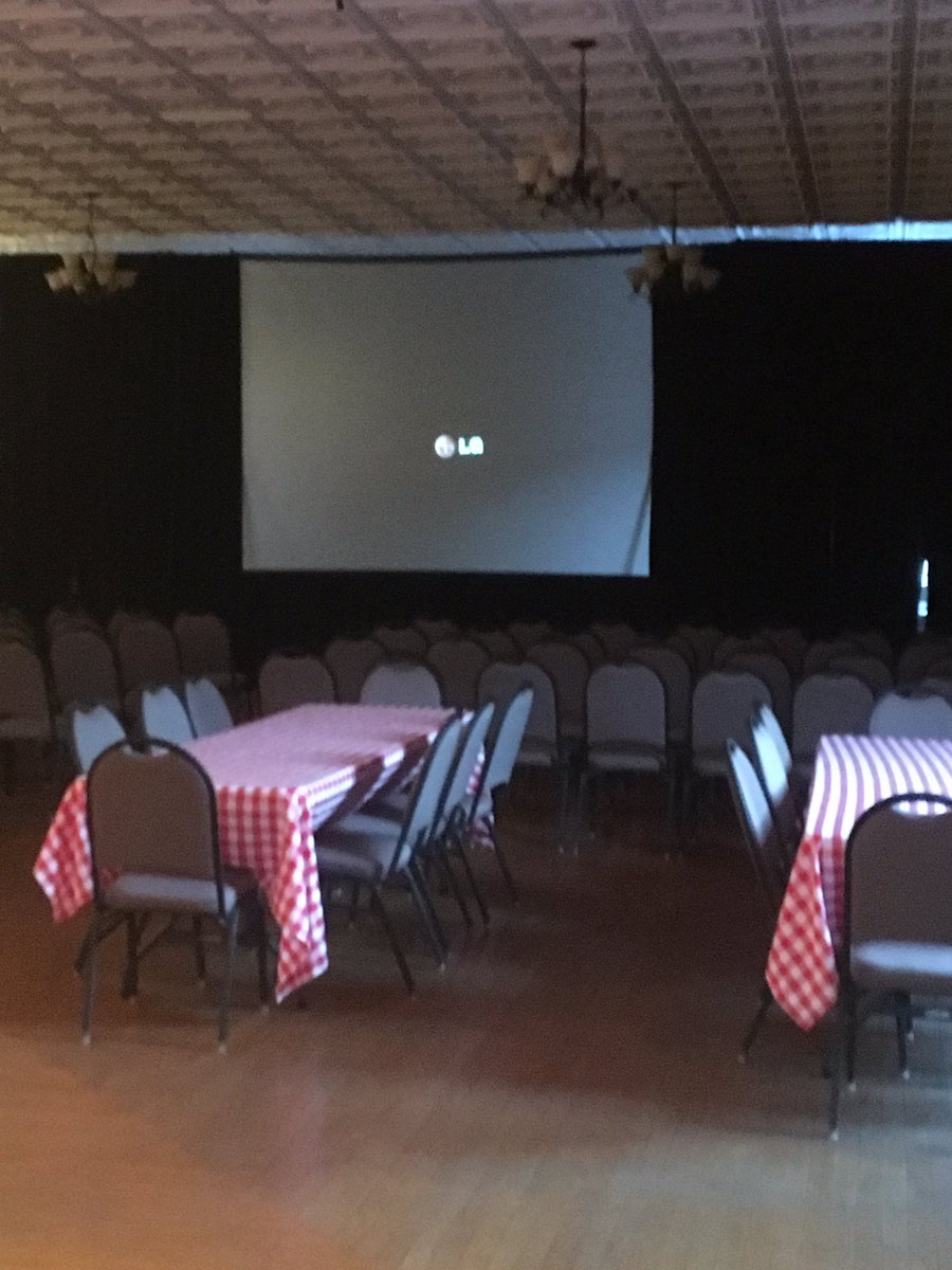 TrueWestFilm's tweet photo. We're here at the Geyserville #OddFellowsHall setting up for #TheGraduate. #AVFF2017 #moviestobenefitfirereliefandhealing https://t.co/2KXr55e91w