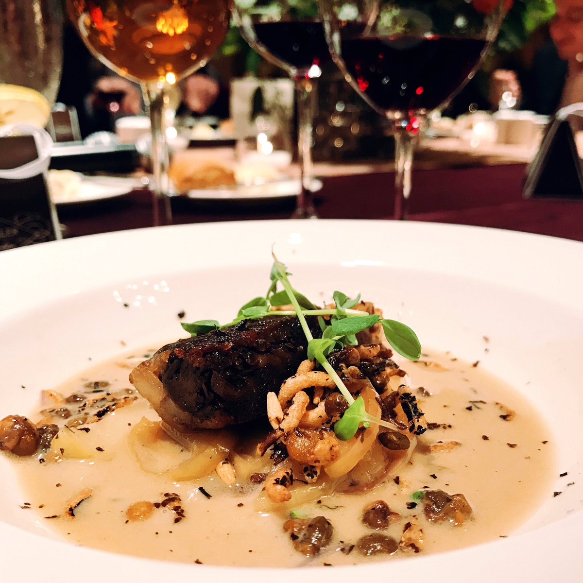 iambakertweets's tweet photo. Blew. Me. Away. Mouthwatering Goat Belly Confit from @StephAndTheGoat ! #KohlerFoodWine #feastoftalent @TheAmericanClub https://t.co/smdijH3l5u