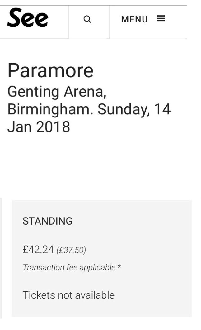 c0smic_colours's tweet photo. Selling 1x standing ticket for @paramore in Birmingham for £45 💗 RT pls https://t.co/i63Yw1unE1