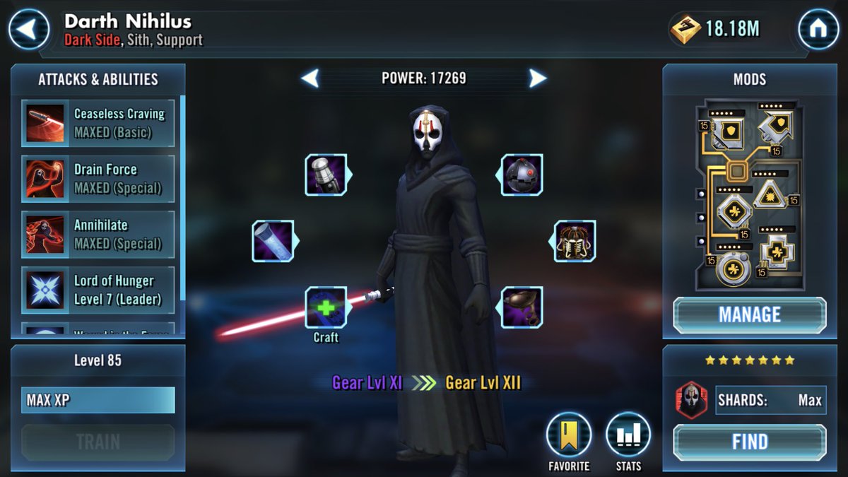 taco5056's tweet photo. Welcome to g12 #darthnihilus #SWGOH 🤩 https://t.co/OvG9NDOlPL