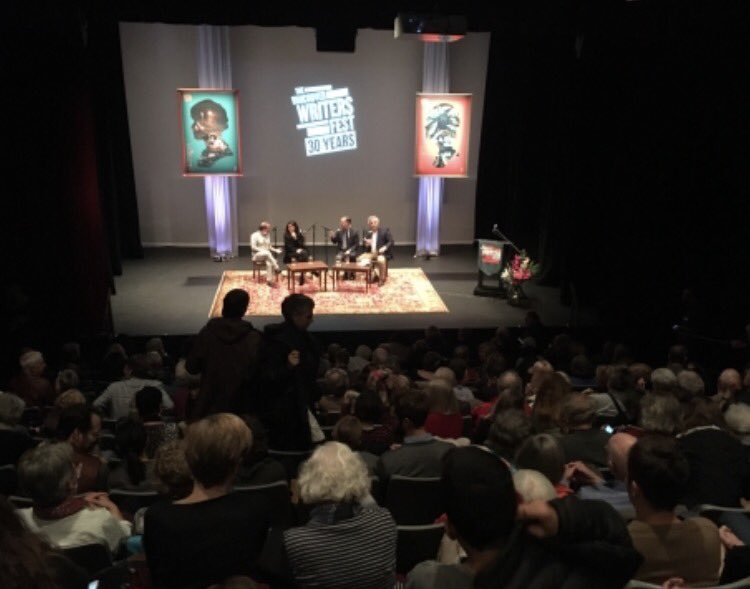 creativebcs's tweet photo. A great thought-provoking night at the @VanWritersFest discussing the Proper Study of Mankind! #BCBooks https://t.co/xRETXEO8yK