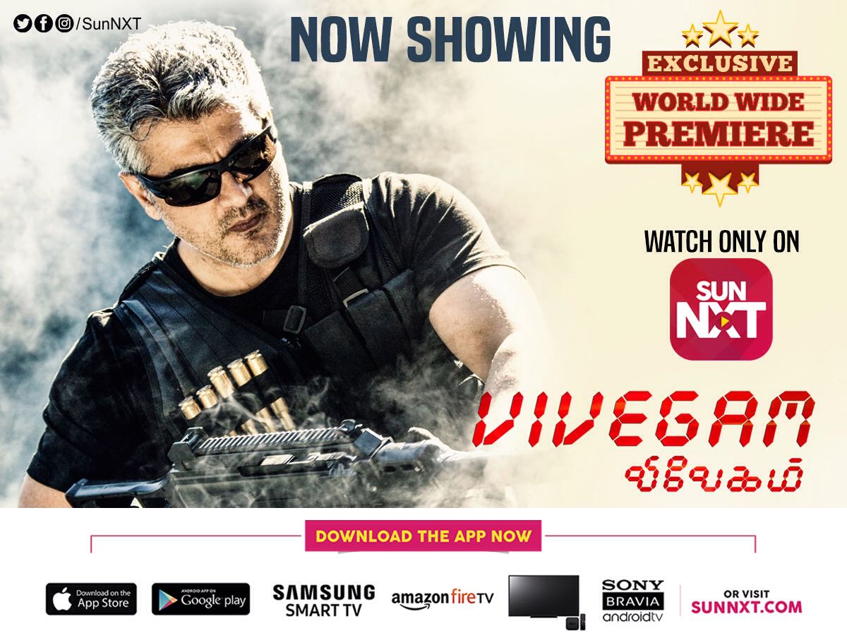 rameshlaus's tweet photo. #Thala #Ajith 's International Spy Thriller  #Vivegam streaming on @sunnxt now.. #VivegamOnSunNXT https://t.co/vw6Jv43wjp