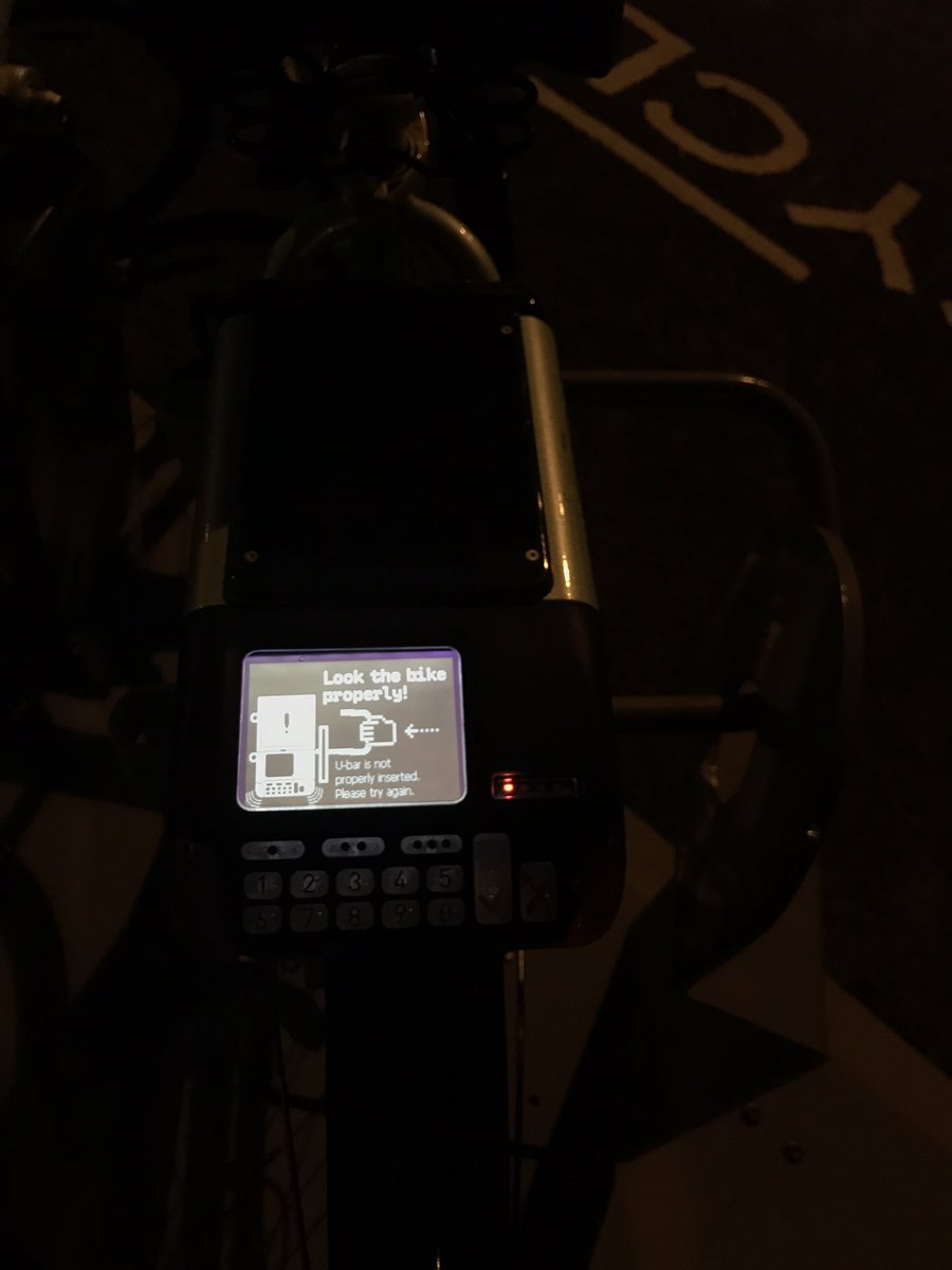 charmanners's tweet photo. @BTNBikeShare photo evidence, will try and call in the morning https://t.co/mb1OsvtBKs