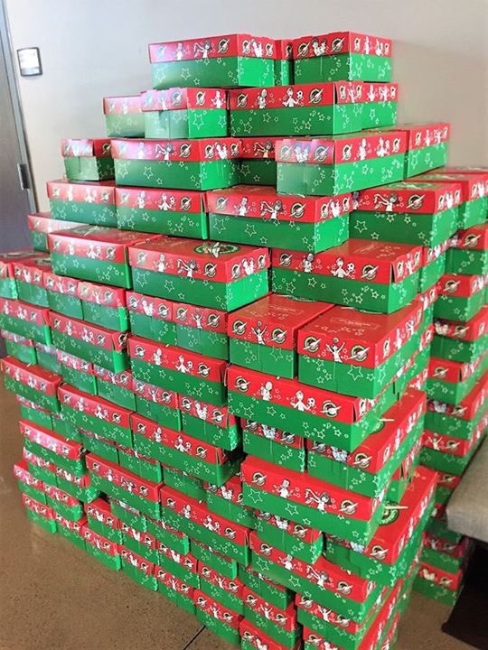 YourCalvary's tweet photo. Who's ready to pick up a box (or two) tomorrow ?? Let's clear out this pile and order more! #occ #operationchristmaschild #2017revolution https://t.co/mfkxIbVw5v