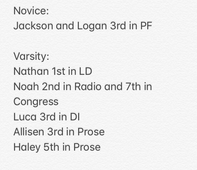 SpeakingSavages's tweet photo. Congratulations to everyone who broke to finals!!! #SHSProud https://t.co/jgHk2Q682Q