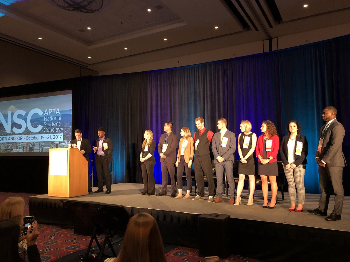 APTAnsc's tweet photo. Congrats to the newly elected 2017-2018 APTA Student Assembly Board of Directors #DPTstudent #PTAstudent #APTANSC https://t.co/Ade6eIRl6j