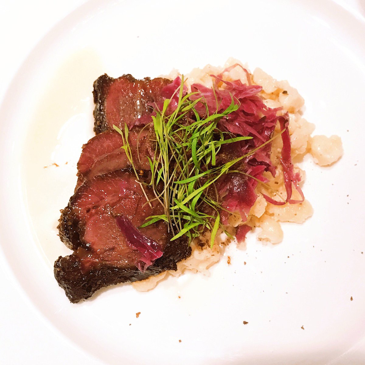 iambakertweets's tweet photo. .@JeffMauro chose Beef Cheek and spatzle for his course. It was an excellent choice! #feastoftalent @TheAmericanClub #KohlerFoodWine https://t.co/5CE9H8MqYJ