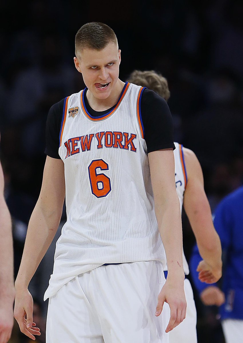 TJDhoops's tweet photo. Kristaps Porzingis becomes the first Knick to begin a season w/ consecutive 30-point games since Patrick Ewing in 1993. https://t.co/V7GPgDDt5g