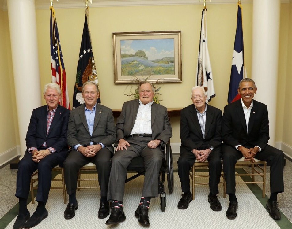 RedTRaccoon's tweet photo. This picture contains 40 years of American leadership.

These Presidents (regardless if you agree with them) held our country together. https://t.co/3c8ODv4p7f