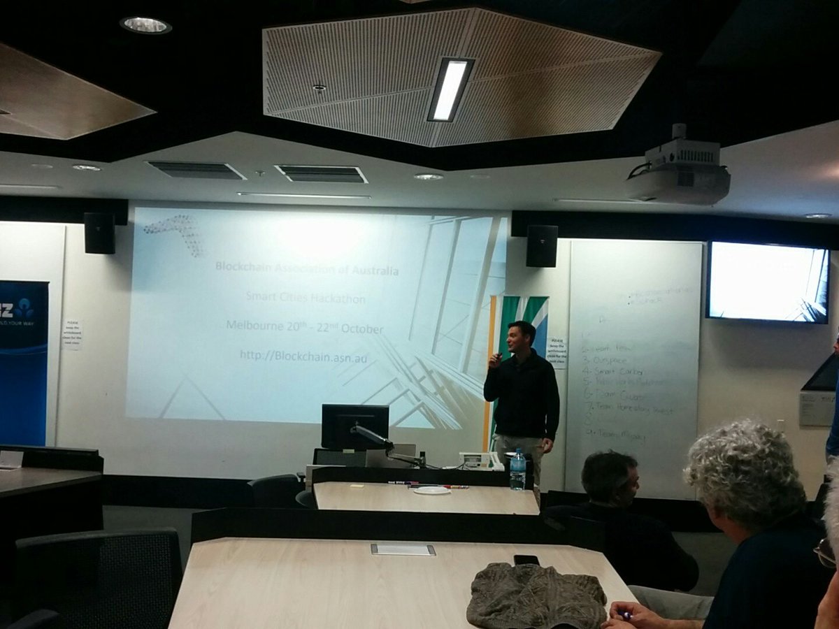 Ivan_Carlisle's tweet photo. Kingston Council, ANZ, RMIT, Melbourne School of Design, Blockchain Learning Centre, Microsoft sponsors of #smartcitieshack #BCAssociationAU https://t.co/1w7Ni5VbTM