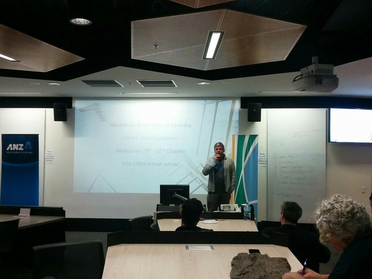 Ivan_Carlisle's tweet photo. Kingston Council, ANZ, RMIT, Melbourne School of Design, Blockchain Learning Centre, Microsoft sponsors of #smartcitieshack #BCAssociationAU https://t.co/1w7Ni5VbTM