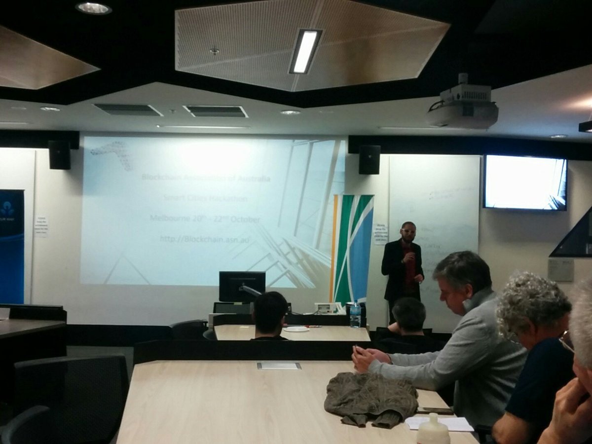 Ivan_Carlisle's tweet photo. Kingston Council, ANZ, RMIT, Melbourne School of Design, Blockchain Learning Centre, Microsoft sponsors of #smartcitieshack #BCAssociationAU https://t.co/1w7Ni5VbTM
