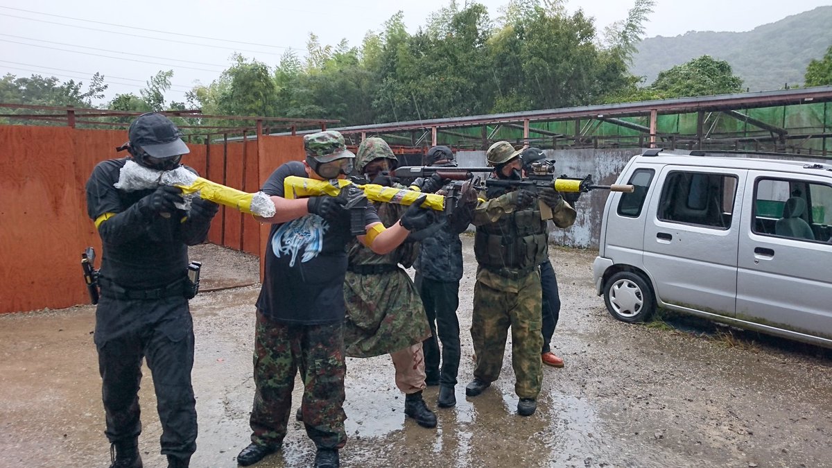 cqb_hyogo's tweet photo. ご安心下さい当店は、豪雨でもお客さんがサバゲをする！と言えばオープン致します。 https://t.co/4g2rTcXnn1