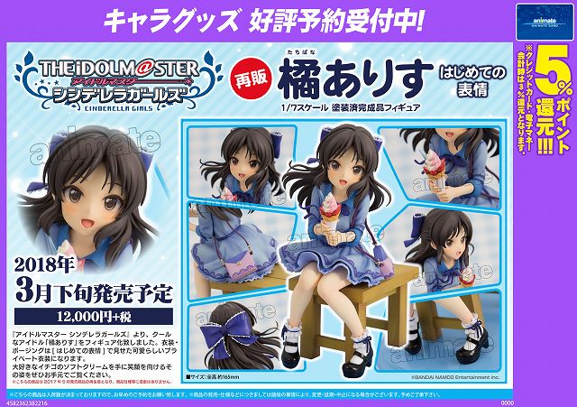 アニメイト渋谷 グッズ予約情報 アイドルマスターシンデレラガールズ から 橘ありす ちゃんのスケールフィギュアが再販決定 スターライトステージ のssr はじめての表情 のイラストで立体化シブ アイスクリーム片手に年相応の笑顔を