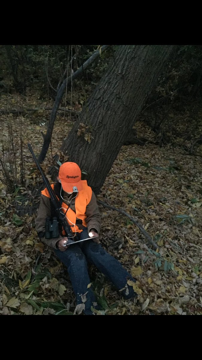 lakensdad's tweet photo. Dedicated Jazz fan watching on the opening day of the Deer Hunt! #LesOlsonIT @utahjazz https://t.co/OadvKgPaBU