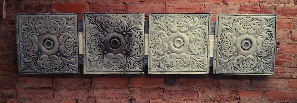 Vanqart On Twitter Antique Ceiling Tiles As Wall Art Lovin