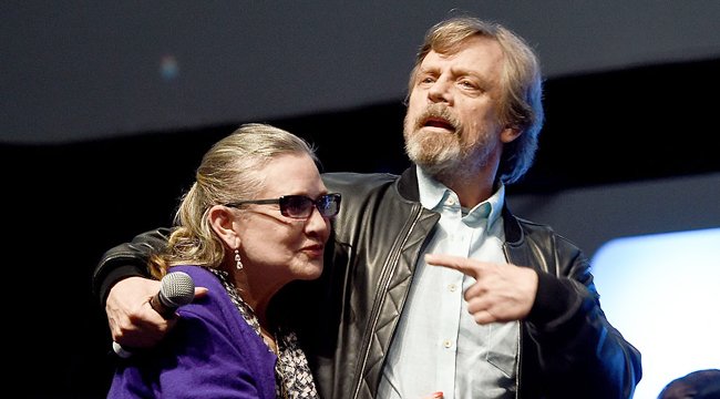 Mark Hamill led a chorus of celebrity \happy birthdays\ to the late Carrie Fisher  