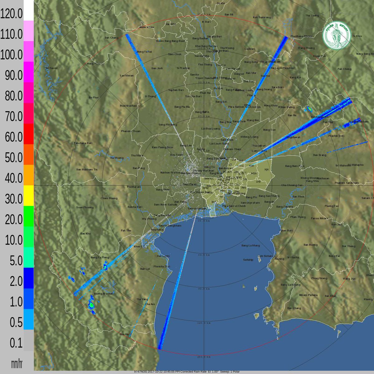 11.00 น.ไม่พบกลุ่มฝนในพื้นที่ กทม /อุณหภูมิที่สำนักการระบายน้ำ เขตดินแดง 31.0 องศาเซลเซียส