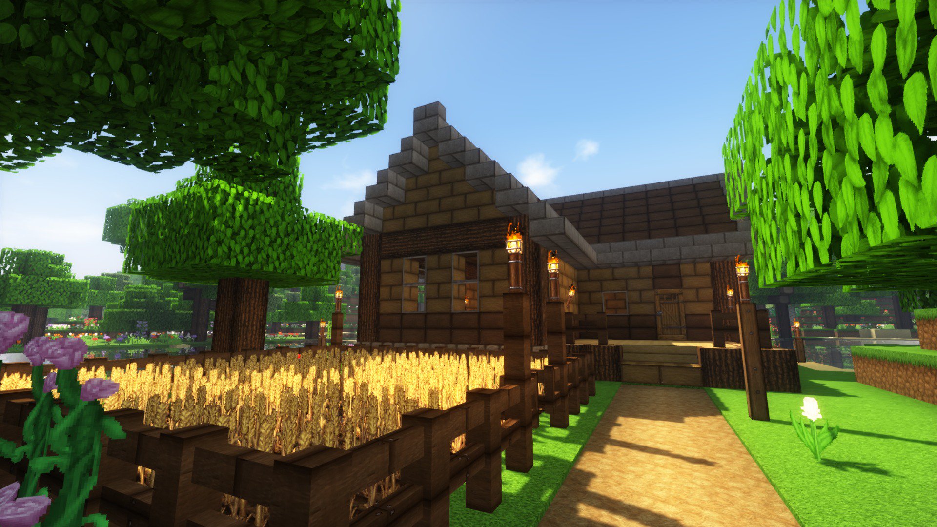 ピピ 在 Twitter 上 湖の畔に自宅が完成した 水面に映る家がイイ感じだなぁ 夜は幻想的 Minecraft マインクラフト T Co G77f6ndkkp Twitter