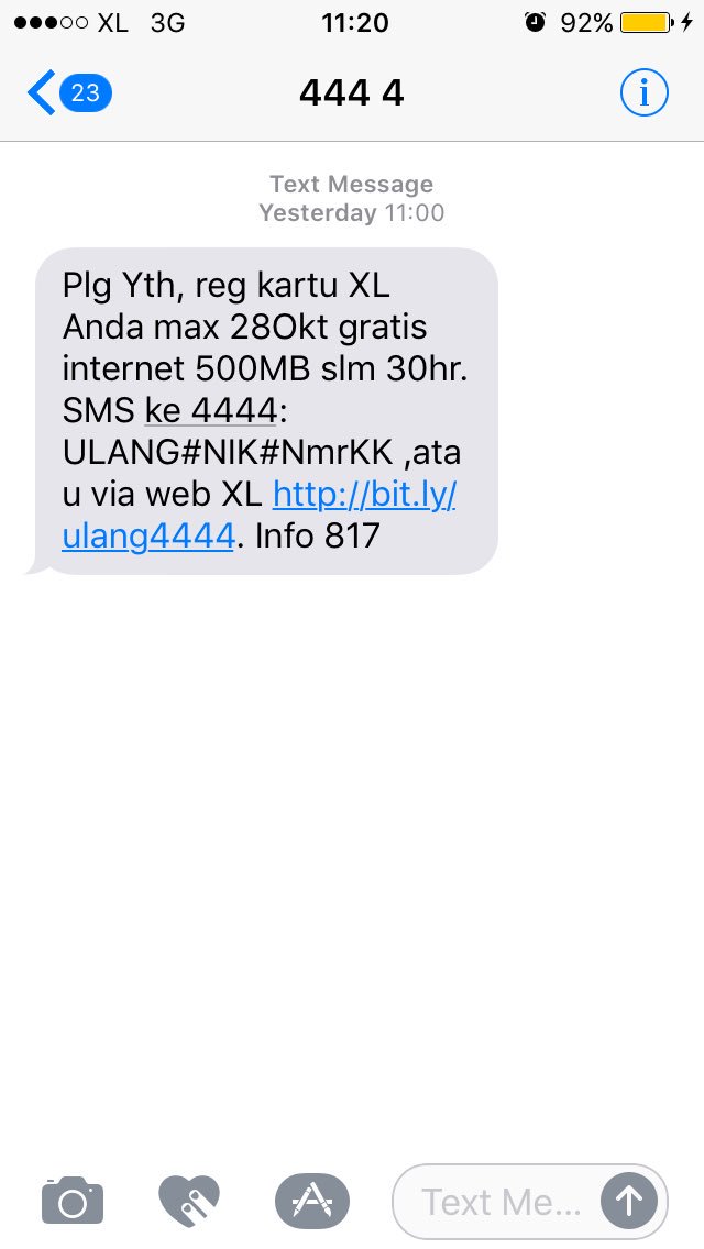 chandinata's tweet photo. Bener gak ini min @myXLCare @myXL https://t.co/BltJn3TBDa