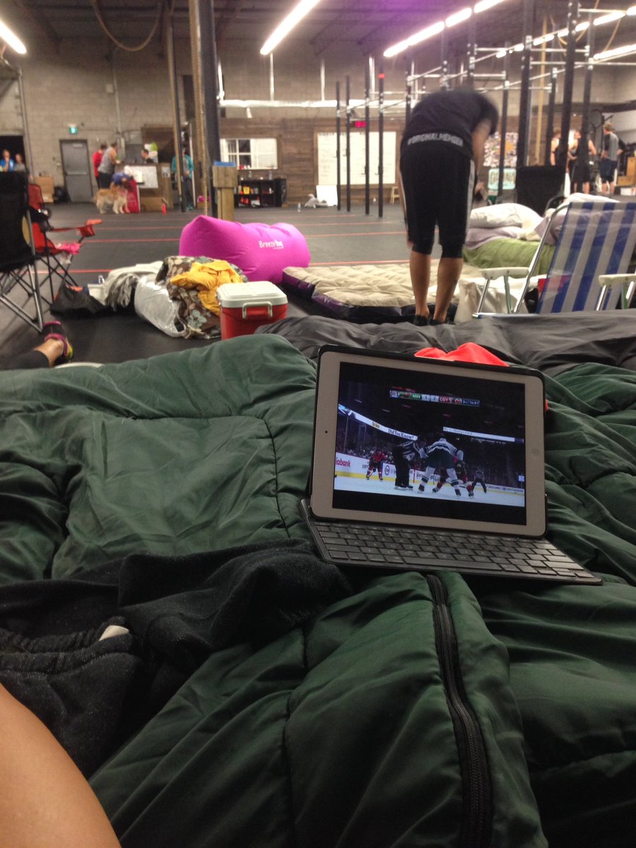 AllyFast's tweet photo. Over half way done! Just hanging out waiting for the next workout 🏋🏼#communitystrong #cfstc #11moretogo #cf24 @CFSTC https://t.co/AvMZzKYgLS