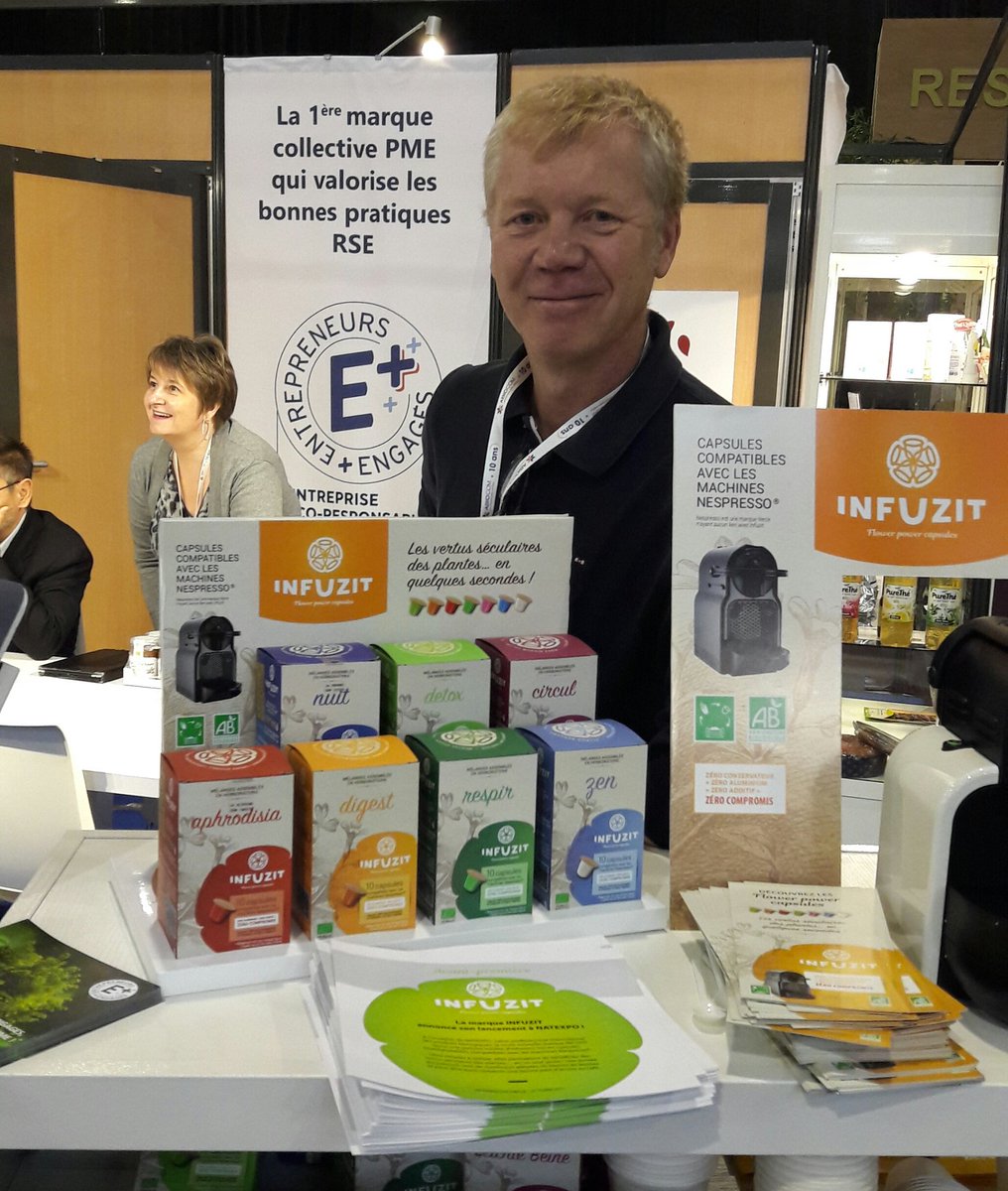 RDurables's tweet photo. Fabrice Leclercq sur le stand C138 à @Natexpo pour #Infuzit. https://t.co/mAYb2e0LUg