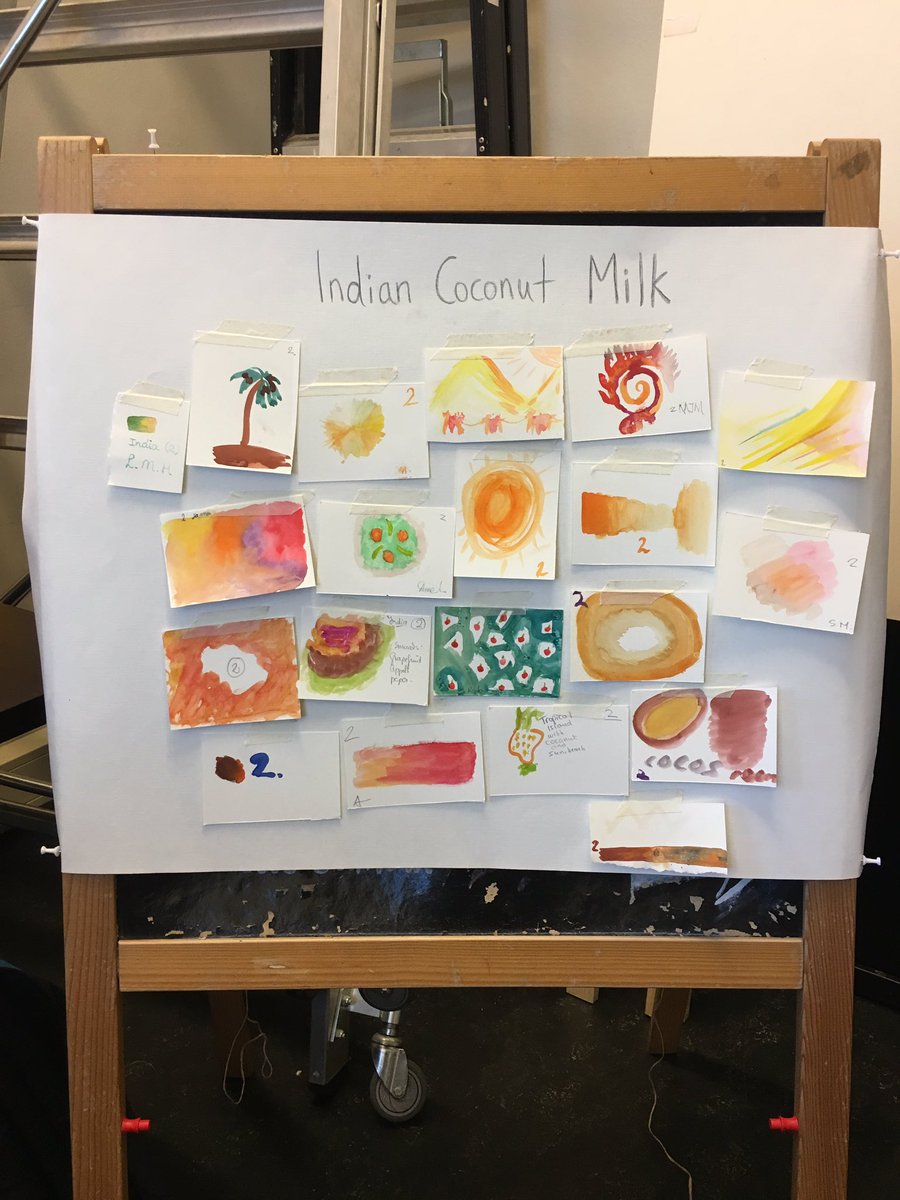 Tasting &amp; Painting With Colour workshop at <a href="/OriginChocolate/">Origin Chocolate</a> using #TasteWithColour 🍫🎨🗺🌈🖌 to guide our participants to discover colours, flavours &amp; shapes in their chocolate! #beantobar #cacaolove ❤️