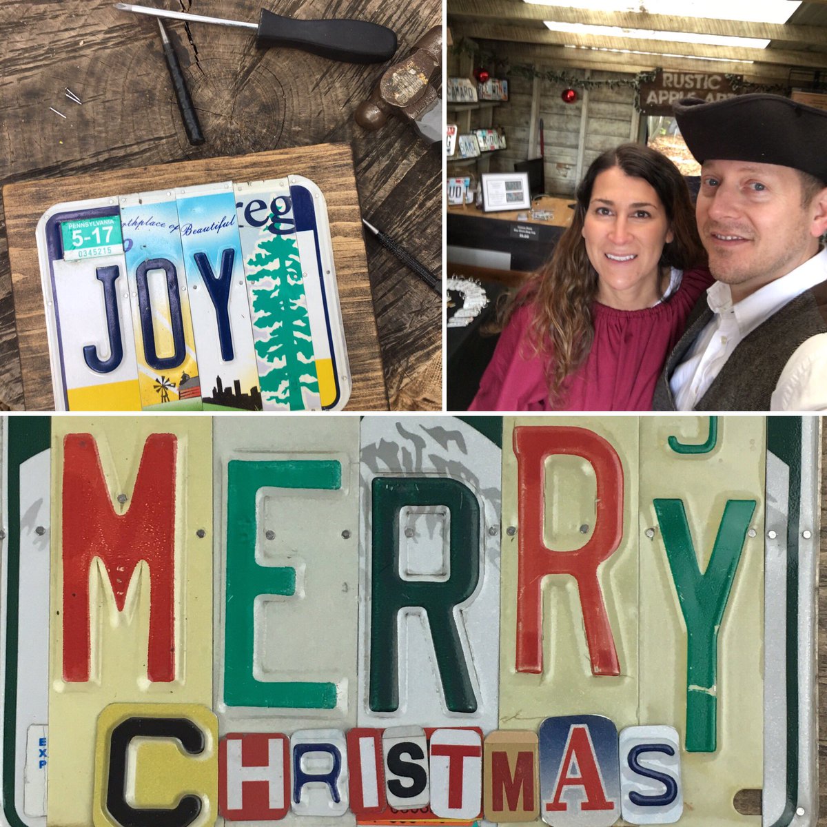 Part of the Christmas in the woods festival is having the crafters display their crafts,signs were made in the great outdoors this #weekend