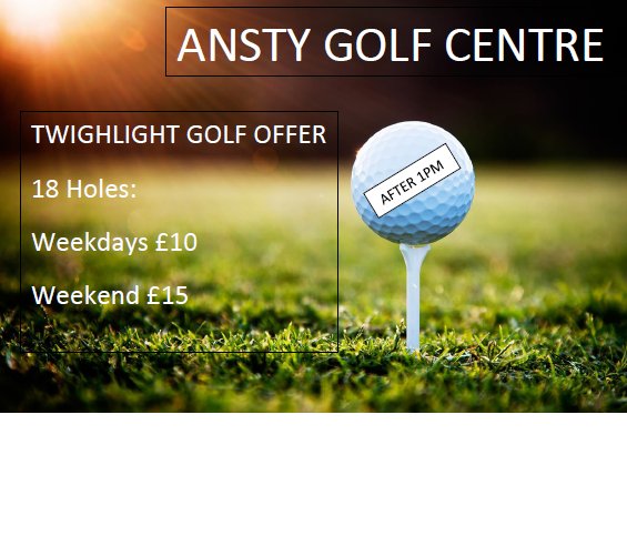 AnstyGolfShop's tweet photo. Twighlight deal available everyday after 1pm https://t.co/aXSoL088RS