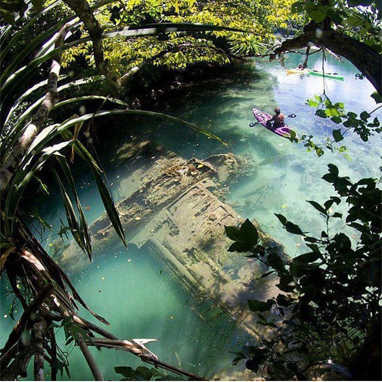 Crashed &amp; Sunken WWII Plane Found in Nikko Bay, Palau.
