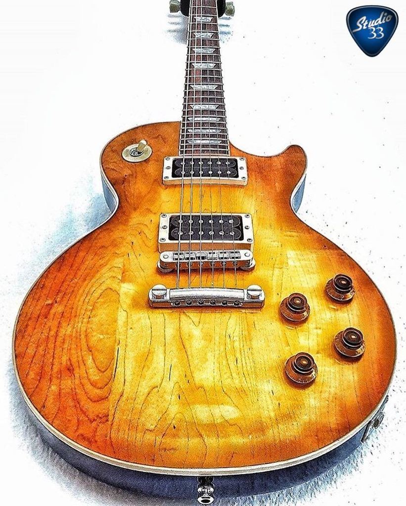 studio33guitar's tweet photo. What word would you use to describe this beautiful #lespaul from @michaelluginbuhl? #Gibsunday #gibson #studio33gu… https://t.co/dL2Tw3mXFT https://t.co/zxyxjDEtMp
