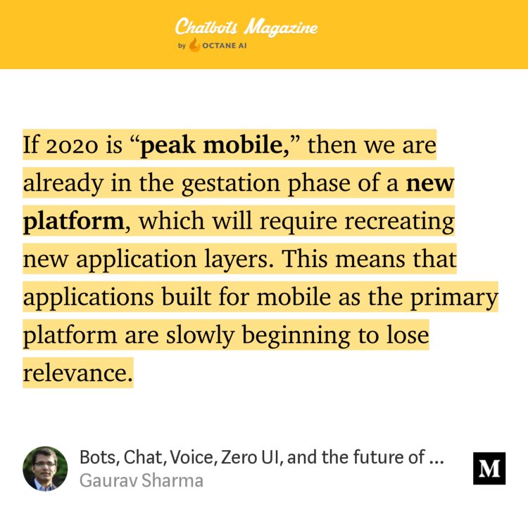 GauravSharma's tweet photo. “Bots, Chat, Voice, Zero UI, and the future of Mobile Apps” 

#from2016 https://t.co/D1iyXZxZJb https://t.co/NBGHW2jutq