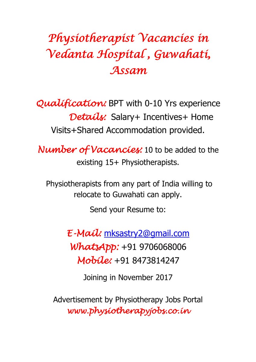 Physiotherapy JOBS tweet media