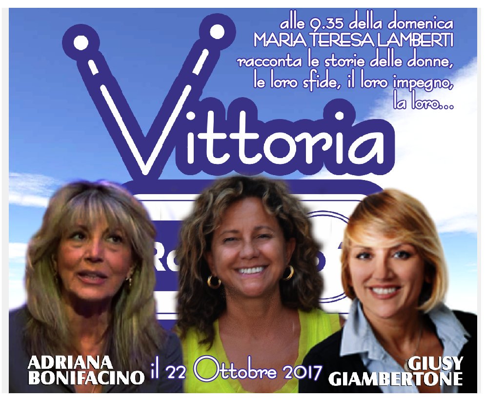 mt_lamberti's tweet photo. due donne in campo su fronti diversi per chi soffre dello stesso male: 9.35 @VittoriaRadio1 ospiti Adriana Bonifacino e Giusy Giambertone https://t.co/7okGchuHPk