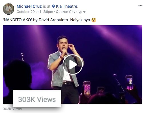 mykapalaran's tweet photo. We just breached 300,000 views.
500,000 views naman next.

The Philippines loves David Archuleta! https://t.co/ggNrLJtoWx